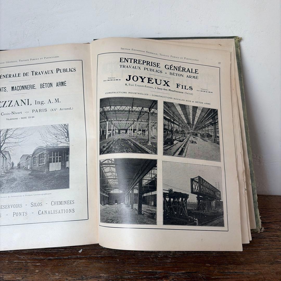 フランスアンティーク　水道工事　資料　内装 希少1921年　建築
