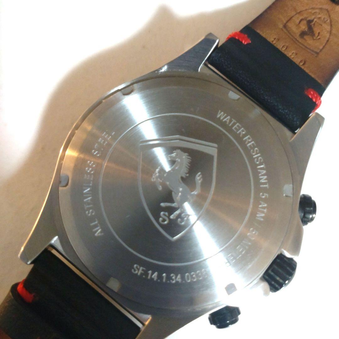 Scuderia Ferrari クロノグラフ 時計 レッド