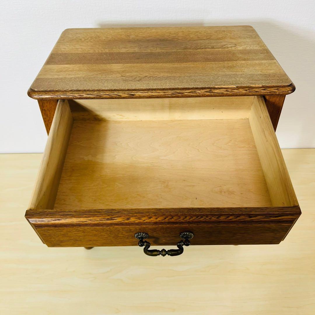 najico ナジコ サイドチェスト 電話台 花台 収納家具 引き出し オーク材