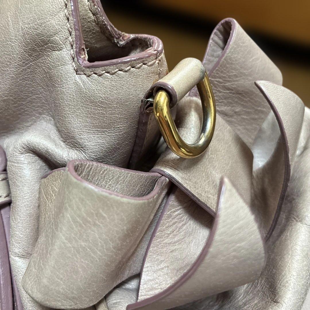 MIU MIU ミュウミュウ　2wayバッグ サイドリボン　くすみピンク