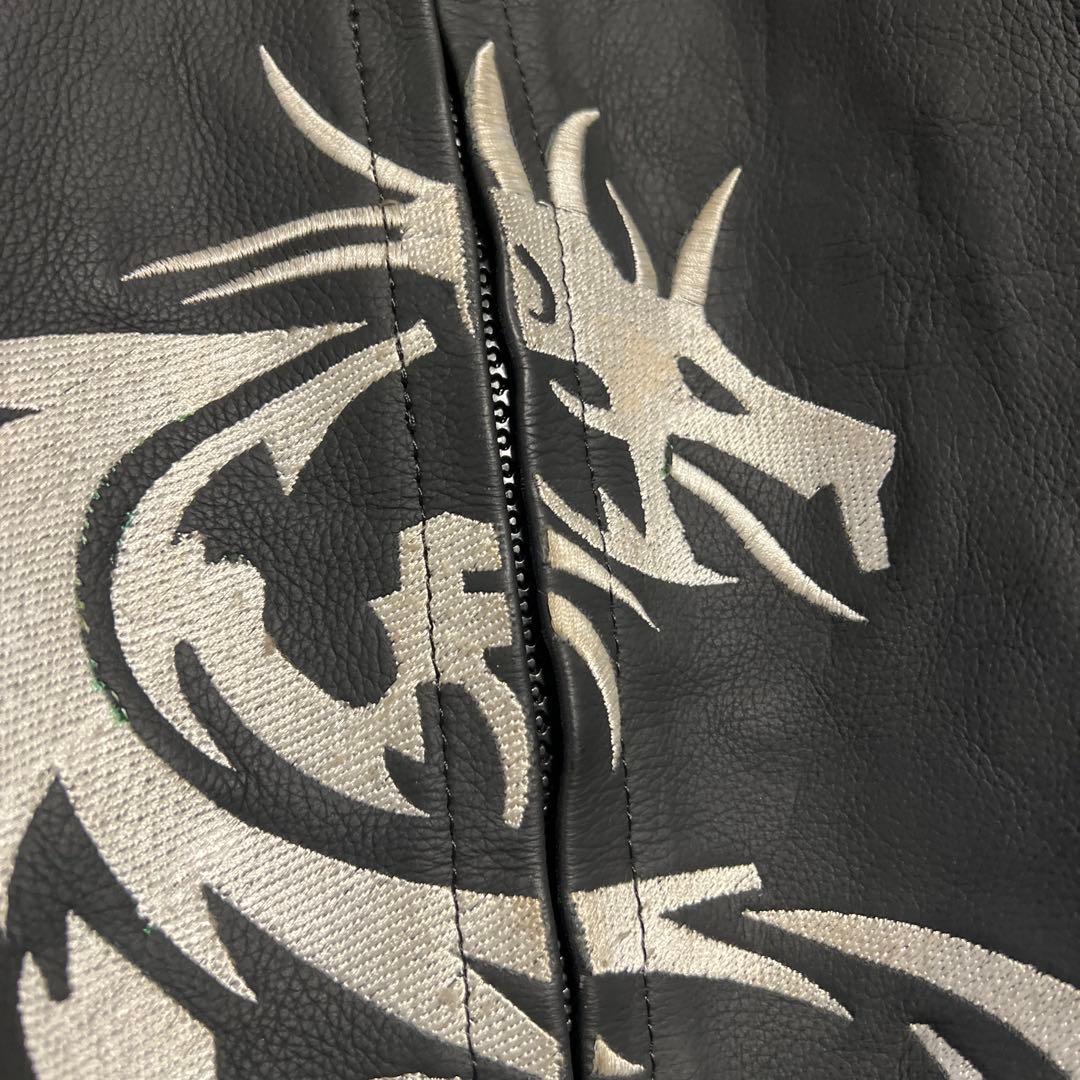 刺繍ライダースジャケット　size42