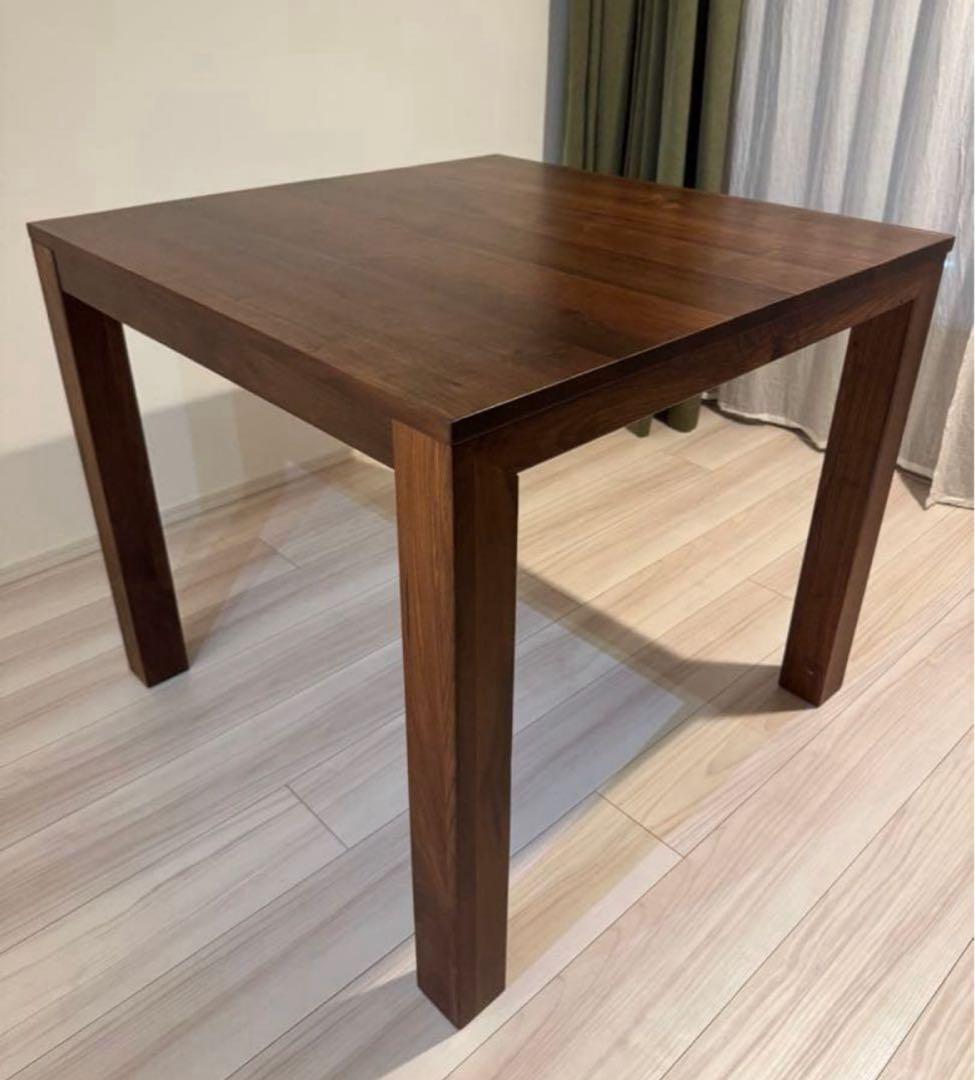 Ocha 無垢材ウォルナットテーブル 縦80横80高さ70