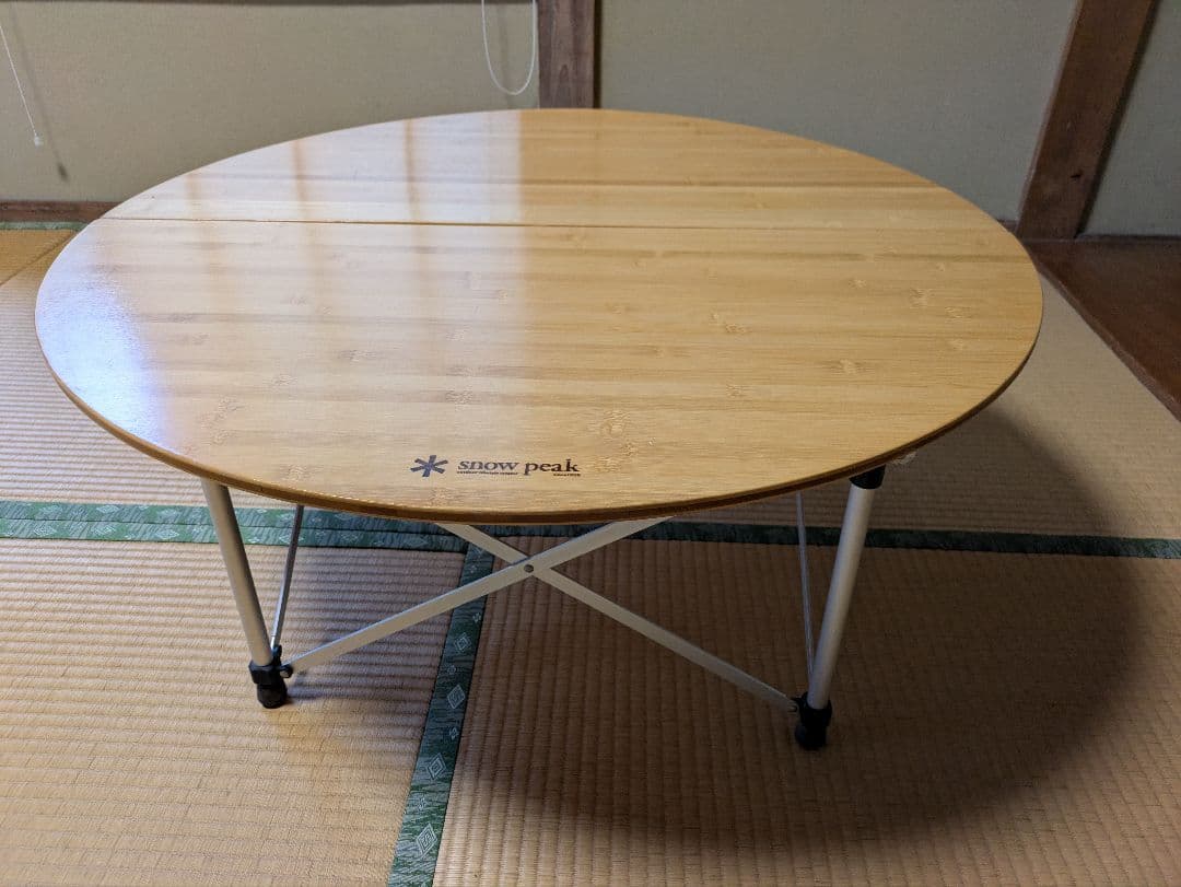 スノーピーク　ローテーブルラウンド 竹　LV-242 廃盤希少品 高さ調整可能