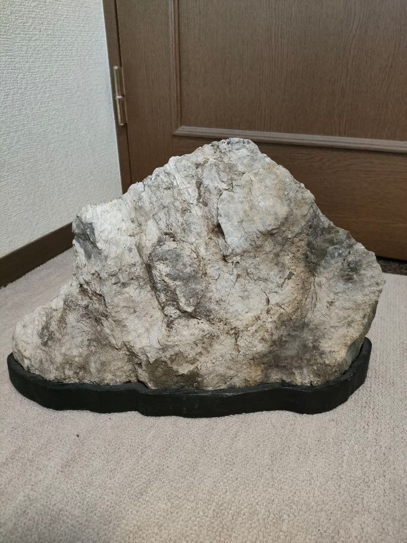 愛石家放出！日高翡翠【極上名品】台座付 自然石 銘石 天然鑑賞石 水石 国産鉱物