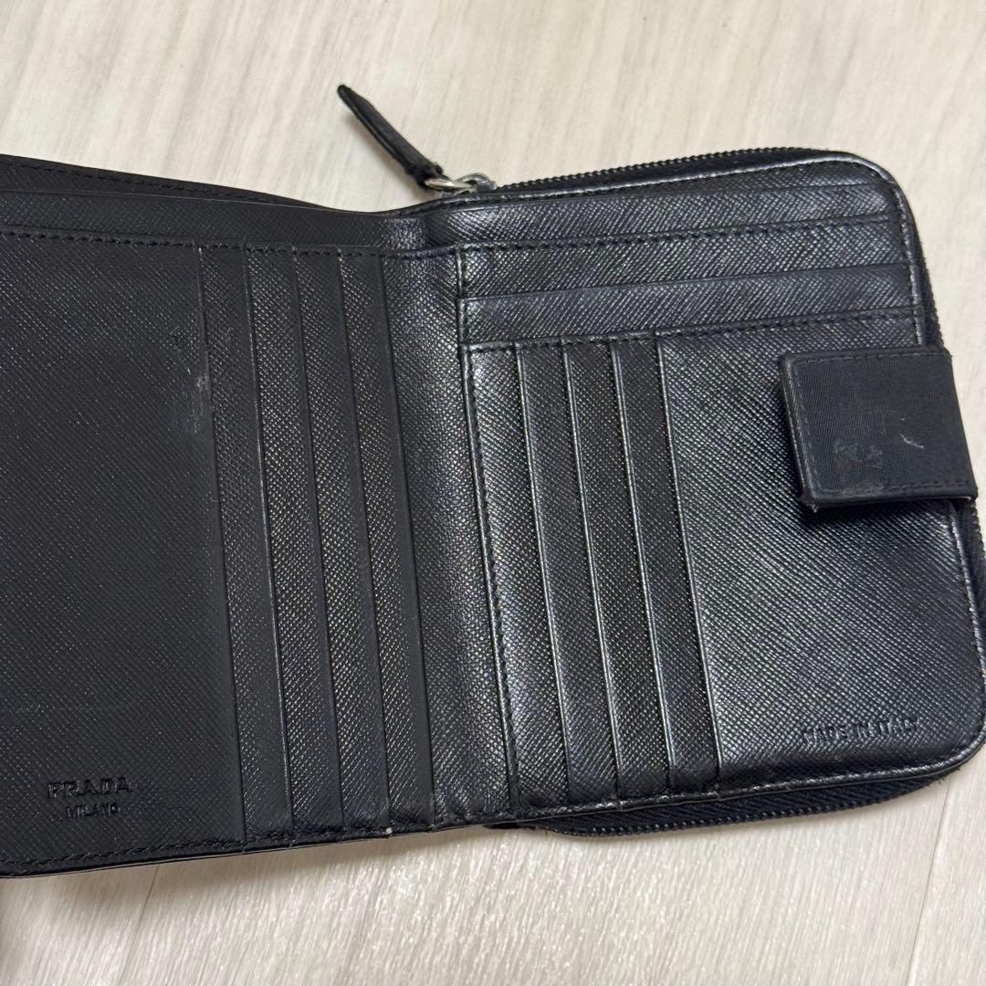 PRADA プラダ　三角ロゴ　ラウンドファスナー　ケース　ミニウォレット
