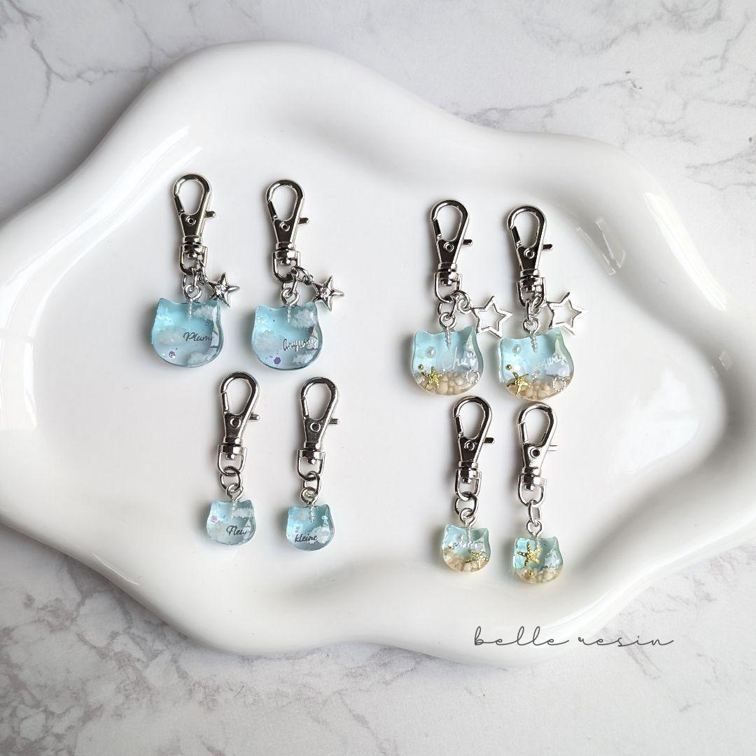 レジン マカロンつき cafe シェイカーキーホルダー