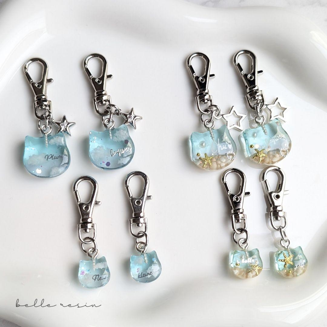 レジン マカロンつき cafe シェイカーキーホルダー