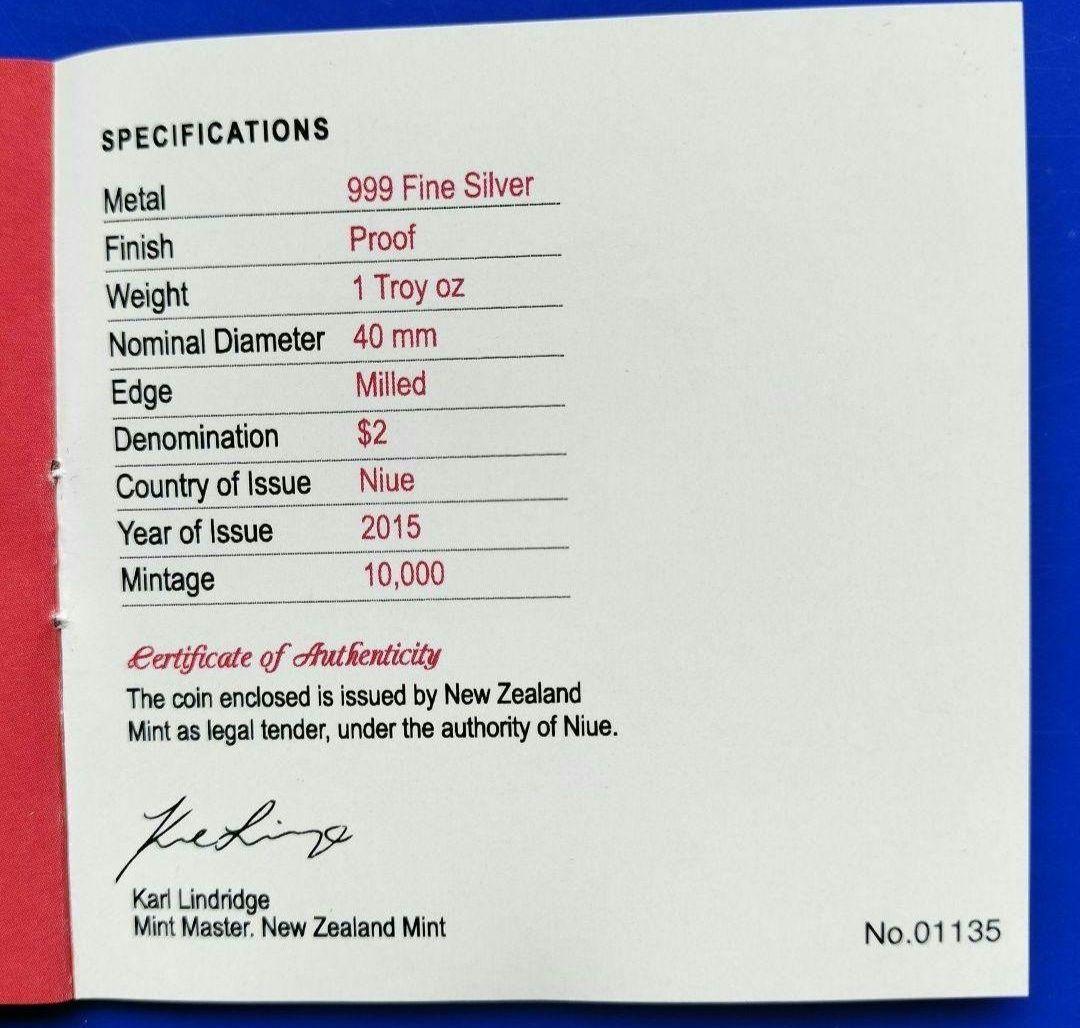 デイジーダック75周年記念銀貨（2015年ニウエ）