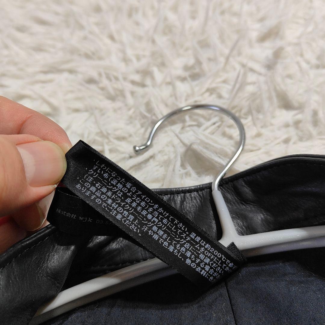 【廃盤】wjkブラックレザーシングルライダースジャケット　牛革　M