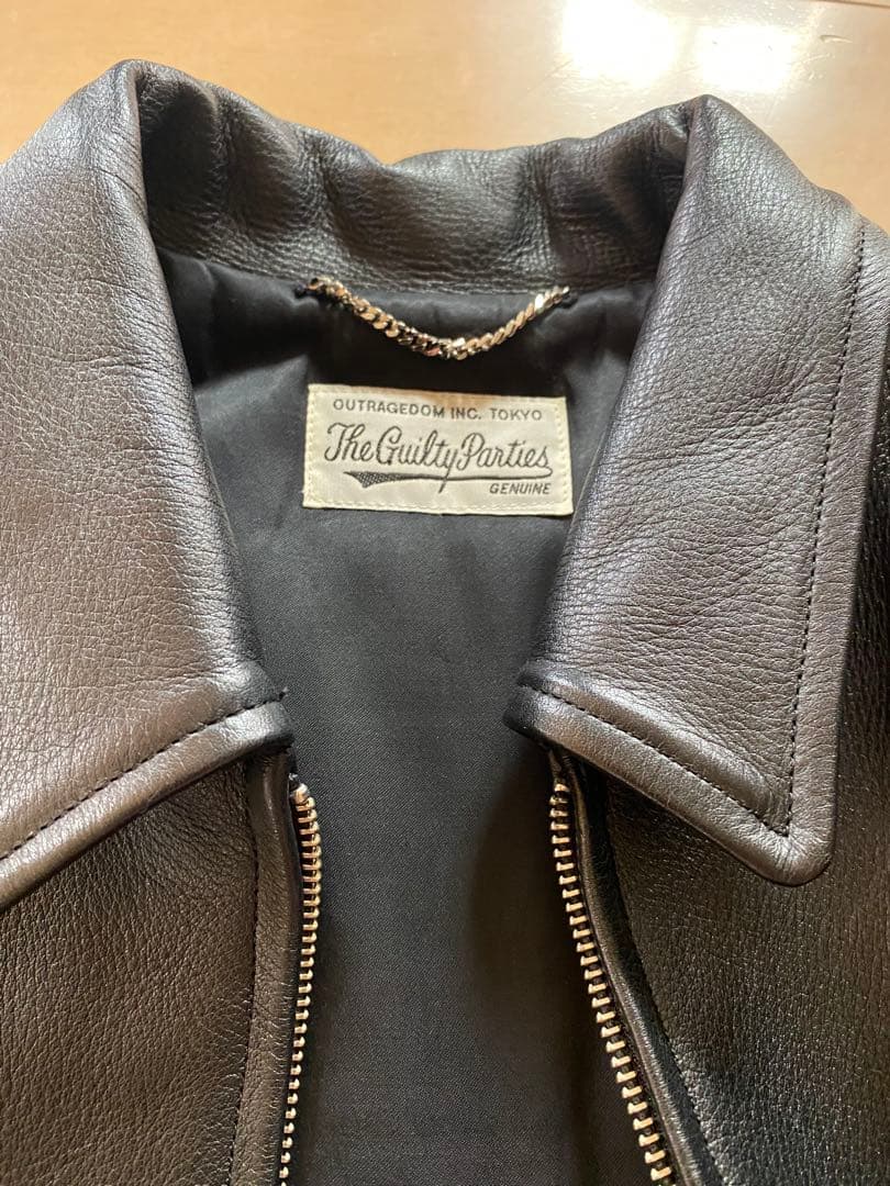 ジャケット・アウター WACKOMARIA LEATHER VARSITY JACKET