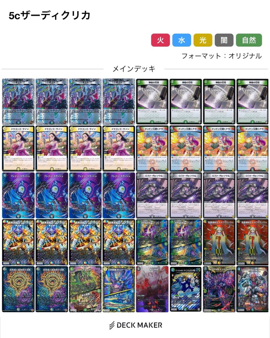 微高レート5cザーディクリカ デッキ ペテンシー2投