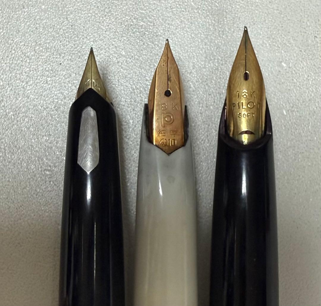 ジェイ3本セット パイロット 万年筆 ビンテージ 18K 18金 14k