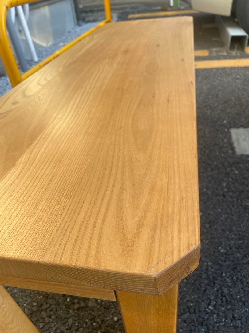 無垢オーク材ベンチ　椅子　ダイニング　テーブル