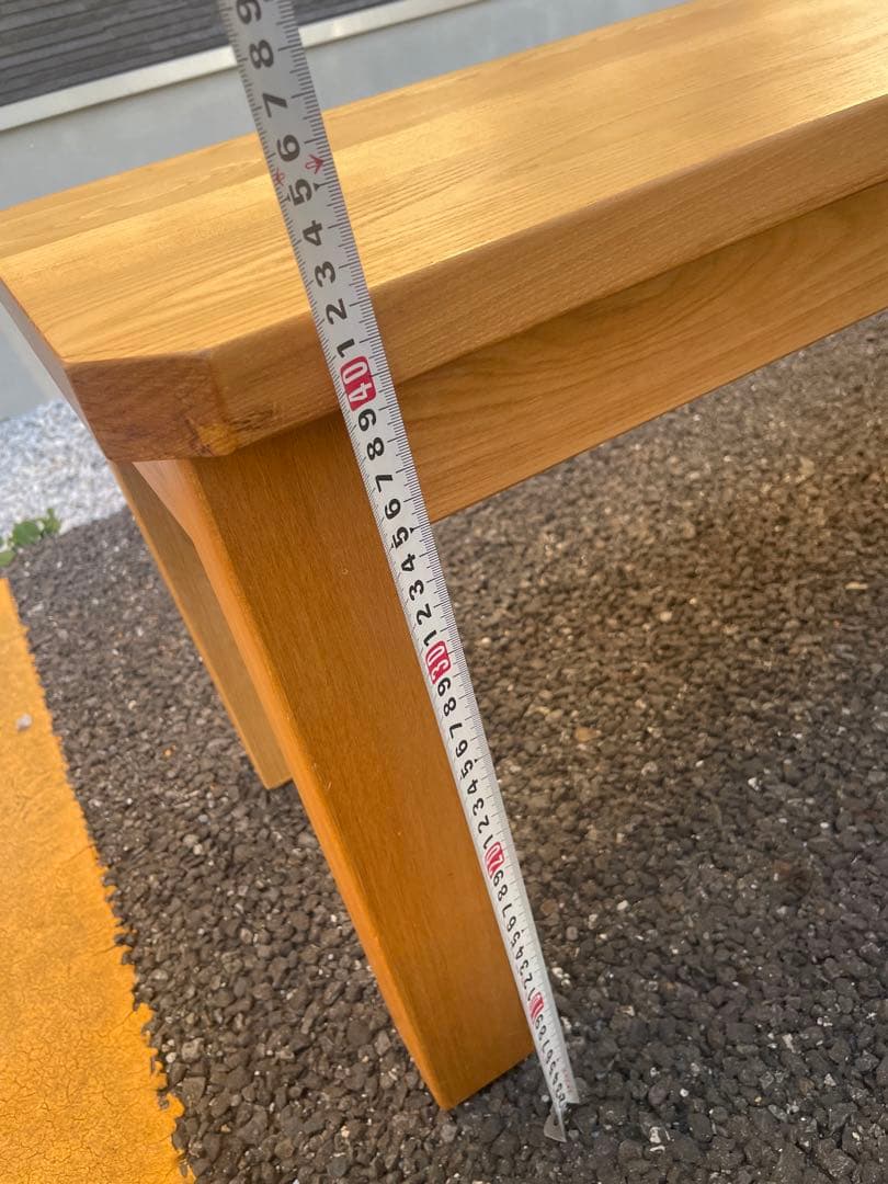 無垢オーク材ベンチ　椅子　ダイニング　テーブル