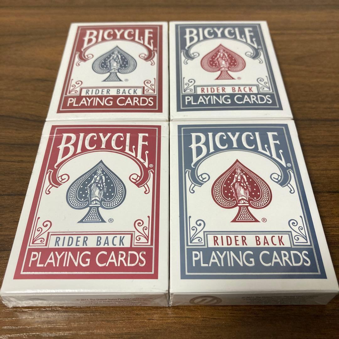 トランプ Bicycle Titanium Crimson Red Steel Blue