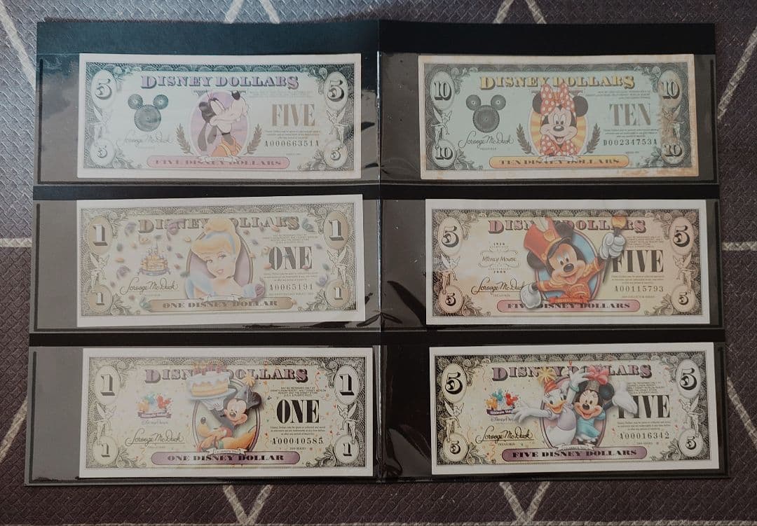 ディズニー　ダラーズ　６種