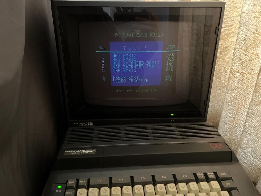 NEC PC-6001mkIISR 通電確認済み