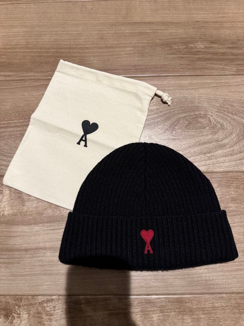 アミパリス　ニット帽　黒