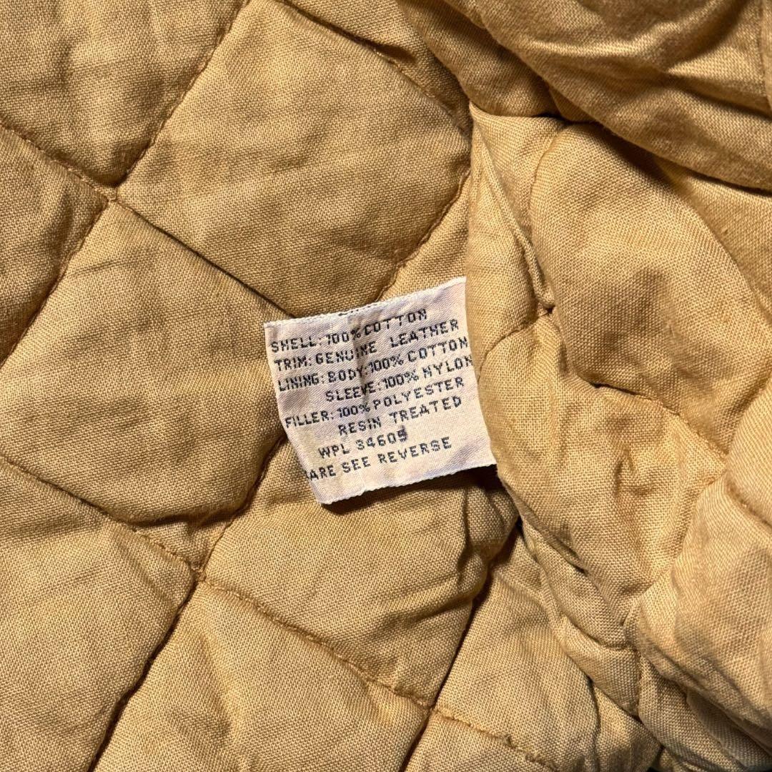 2305古着90年代WOODSMANダックジャケット短丈レザー鬼フェード雰囲気系