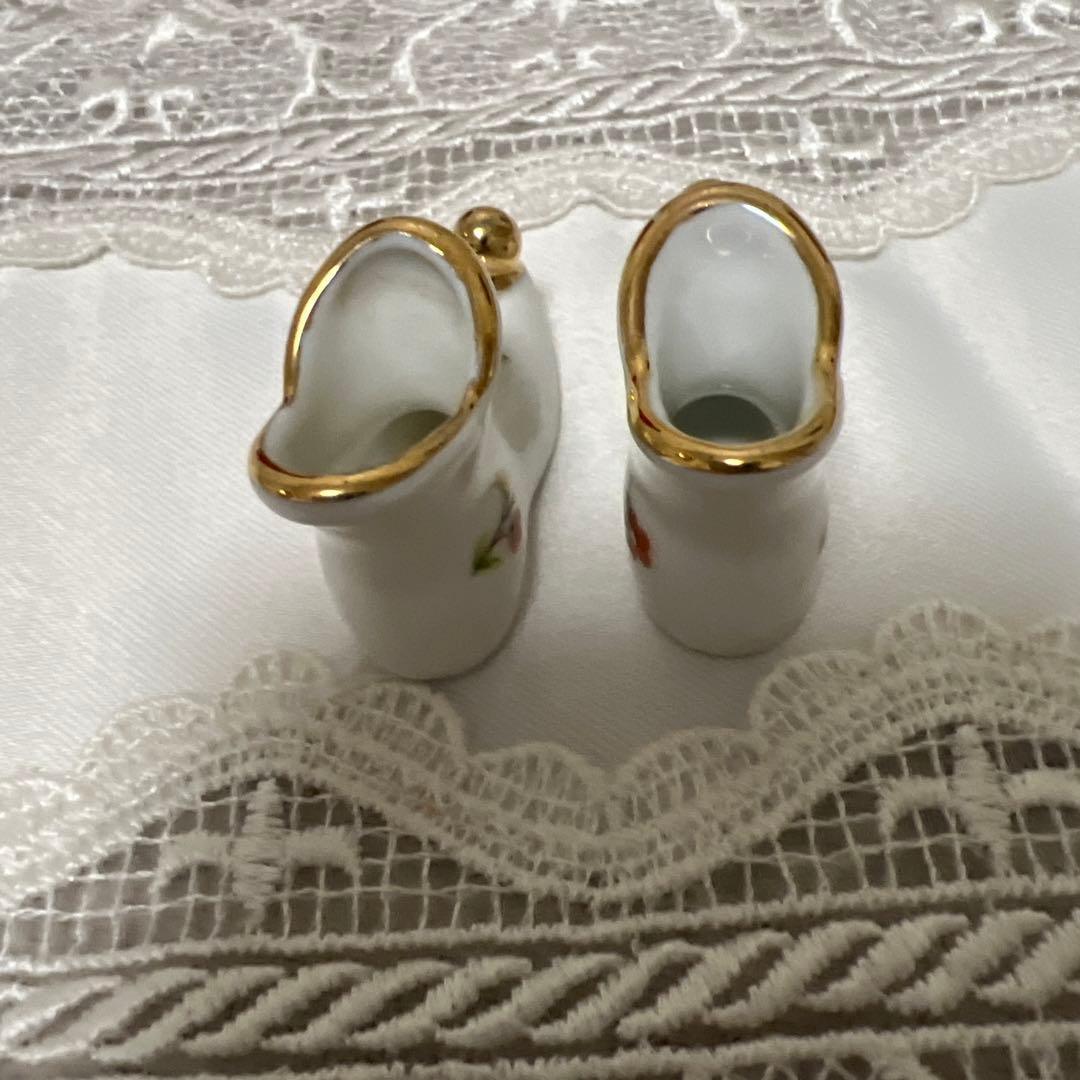 リモージュ　アンティーク　ミニチュア　ブーツ