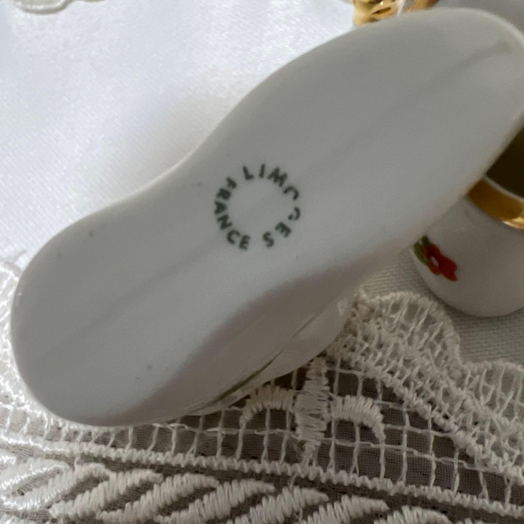 リモージュ　アンティーク　ミニチュア　ブーツ