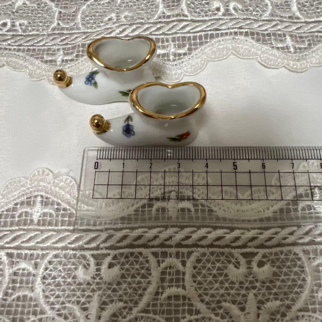 リモージュ　アンティーク　ミニチュア　ブーツ