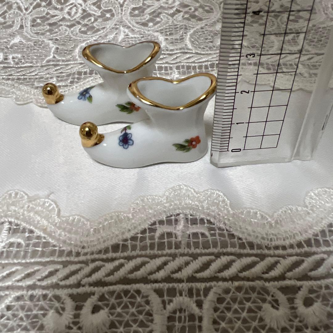 リモージュ　アンティーク　ミニチュア　ブーツ