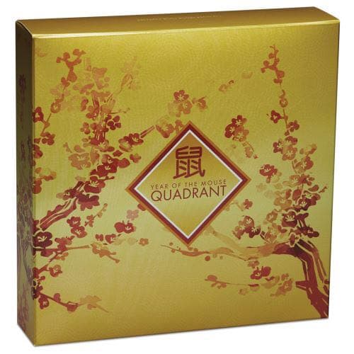 2020 ツバル　干支：子年 4分円銀貨セット　計4オンス　プルーフ　新品未使用