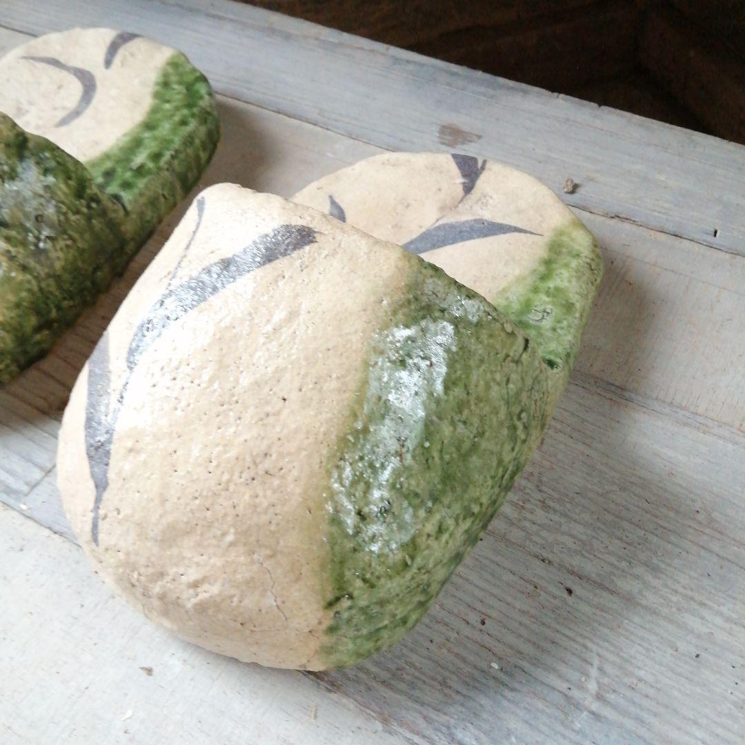 瀬戸焼　織部足置　23cm　江戸後期～明治期