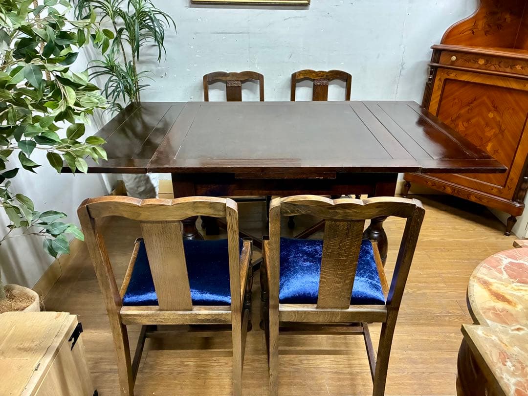枯鐵☆管402☆イギリス製☆アンティーク☆ドローリーフ☆ダイニングテーブル