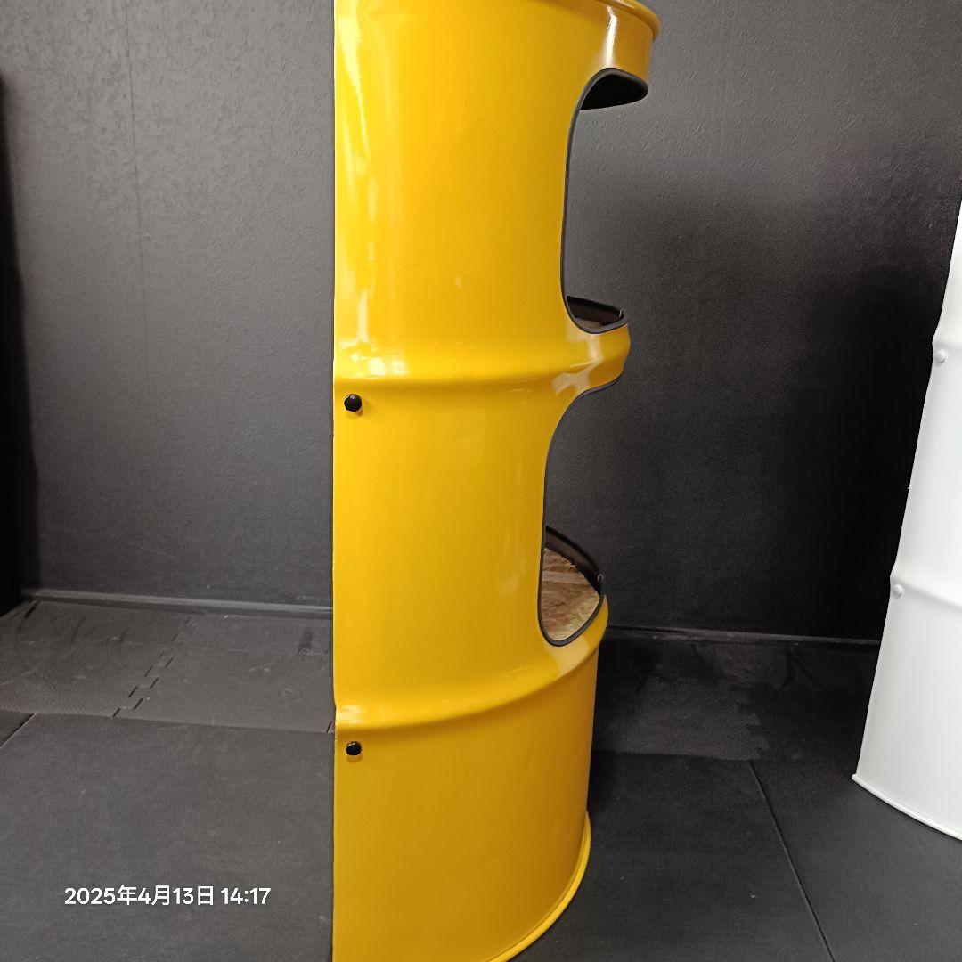 200㍑ドラム缶remakeBOX！イエロー２段