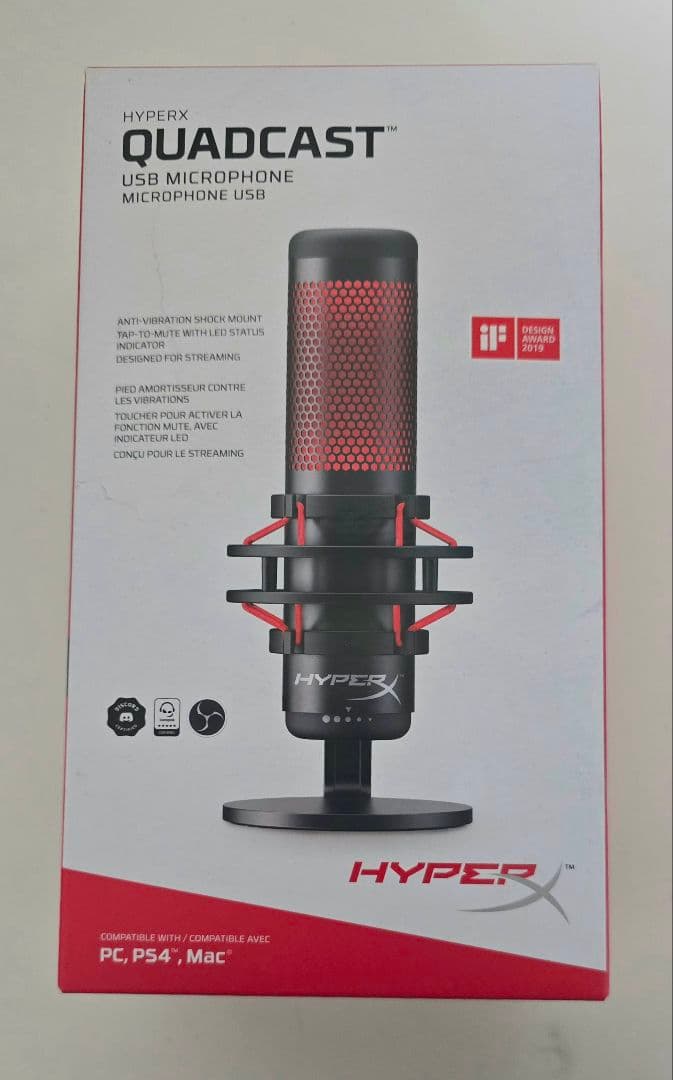 【雷龍　様】HyperX QuadCast マイク HX-MICQC-BK