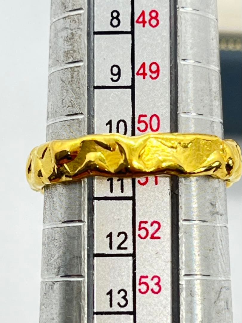 K24 純金 メルトリング 4.86g指輪 リング 刻印あり ハンドメイド