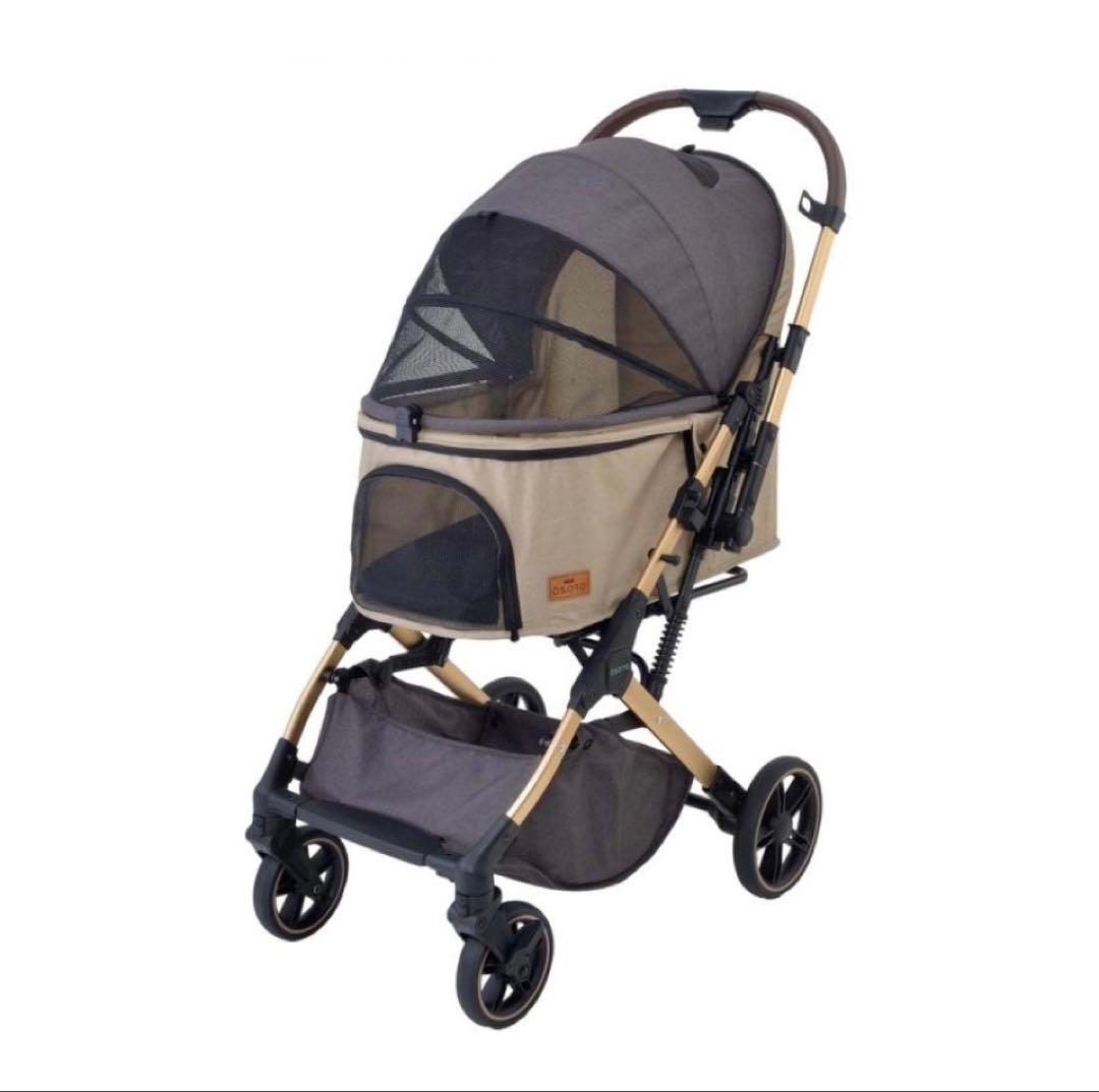 新品GEX OSOTO GRACE QC キャメル ペットカート 簡単折り畳み