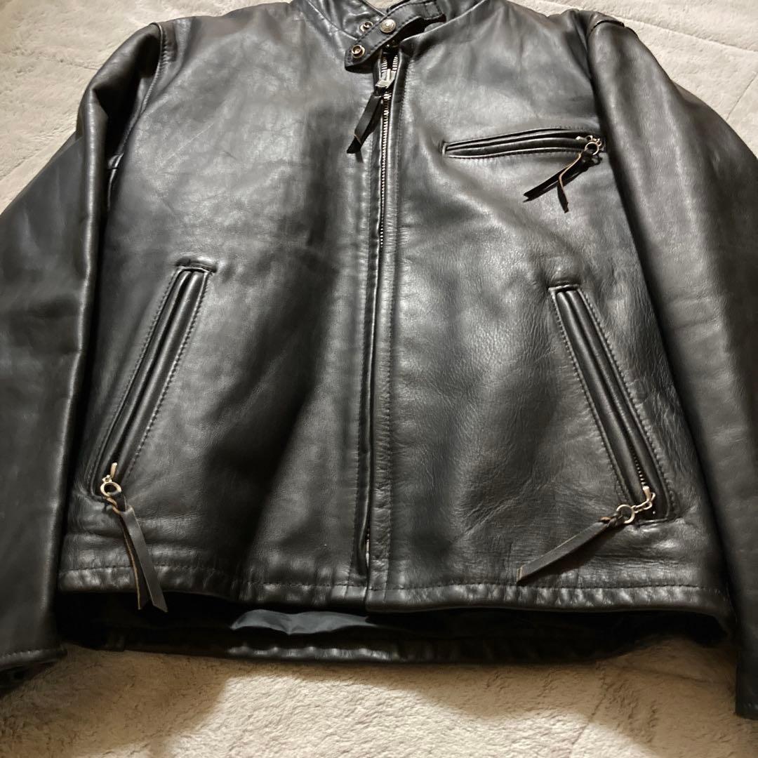 Schott 米国製641 ライナー付 ライダースジャケット ブラック 40