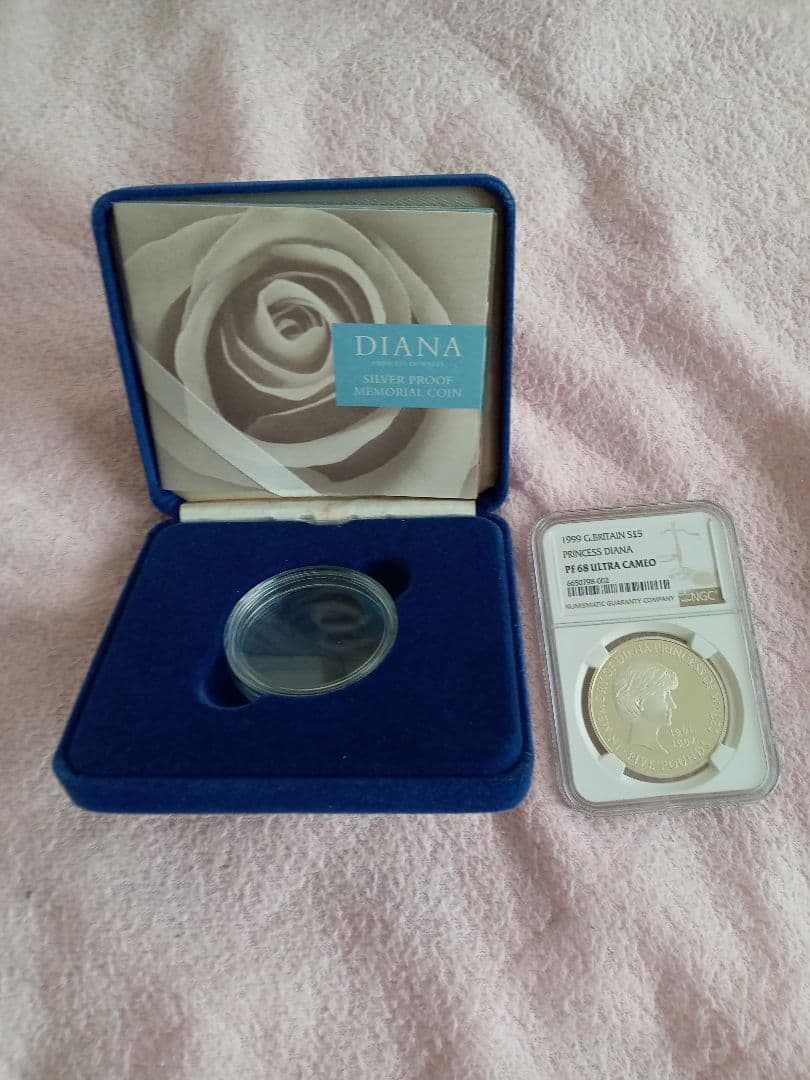 1999年　イギリス　ダイアナ妃追悼 5ポンド銀貨 NGC PF68UC