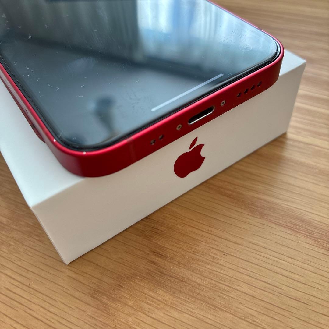 【美品】Apple iPhone 13mini 赤 充電ケーブル付き