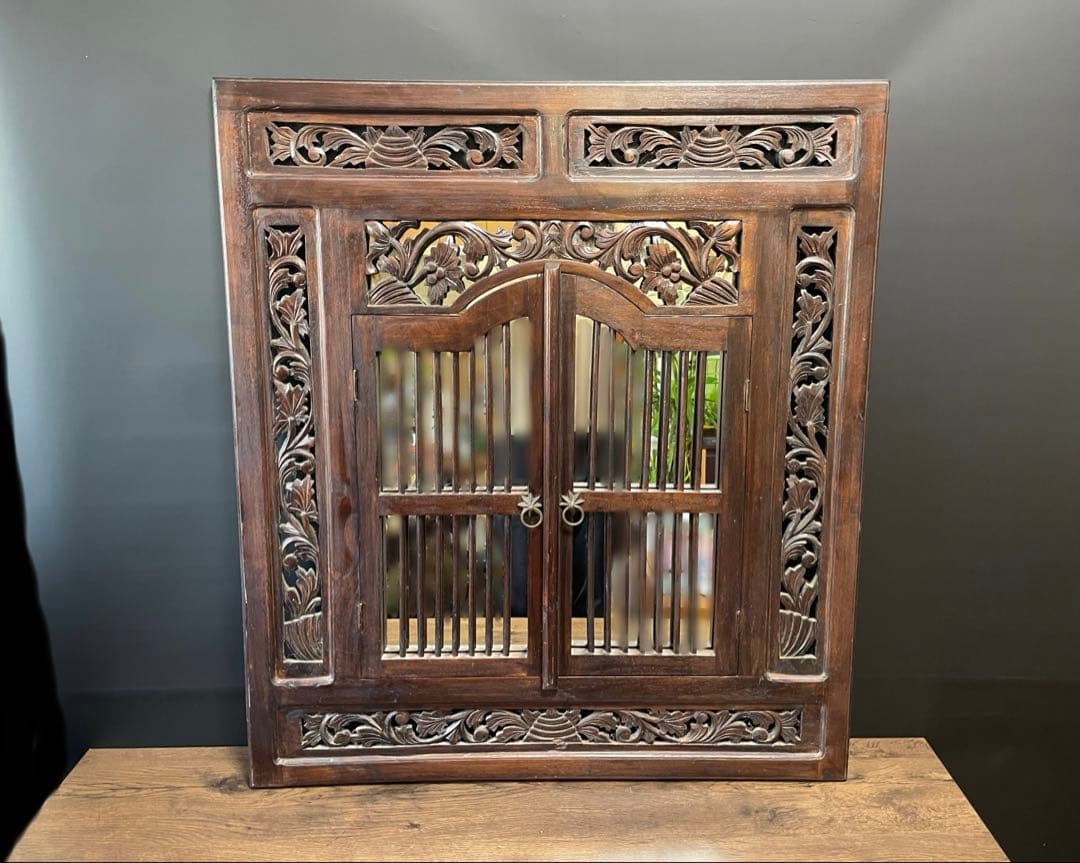 ヴィンテージ　窓枠　鏡