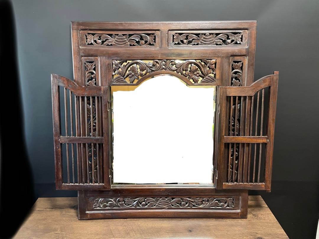 ヴィンテージ　窓枠　鏡