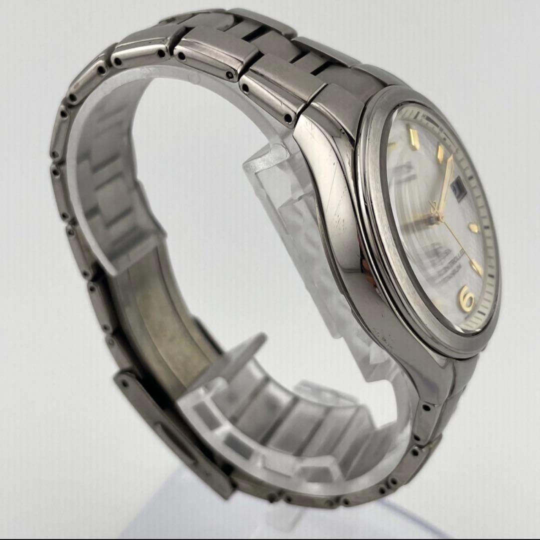 【稼働】シチズン　チタン　アテッサ　エコドライブ　ソーラー　腕時計　デイト