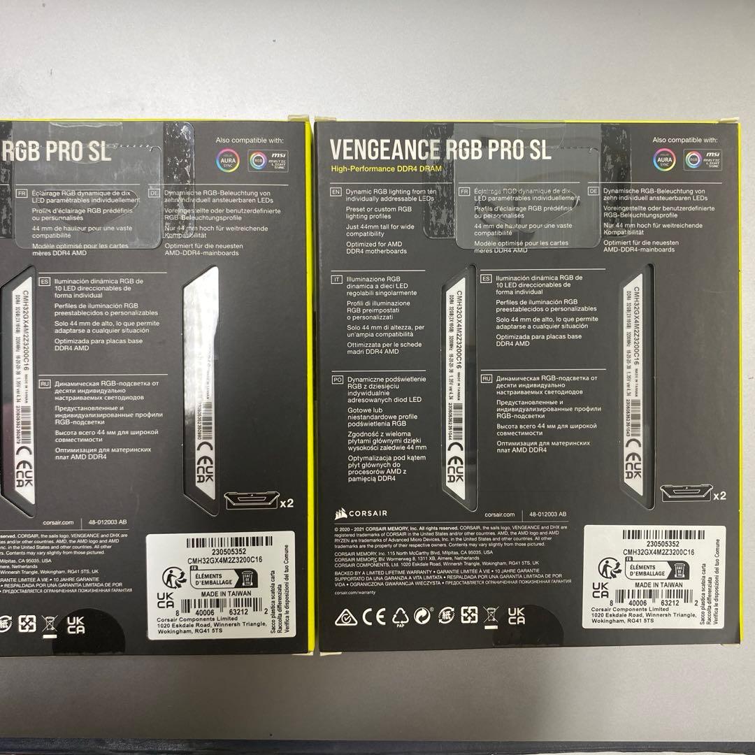 新品　CMH32GX4M2Z3200C16 x2個