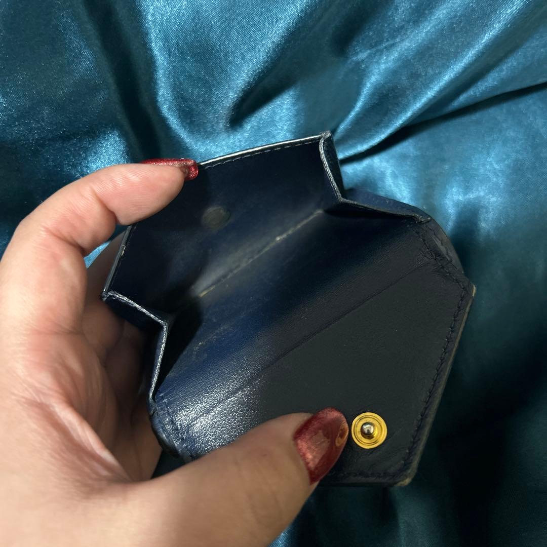 PRADA 三つ折り財布 レター型 ヴィッテロムーヴ ロゴ金具 ミニ 正規品