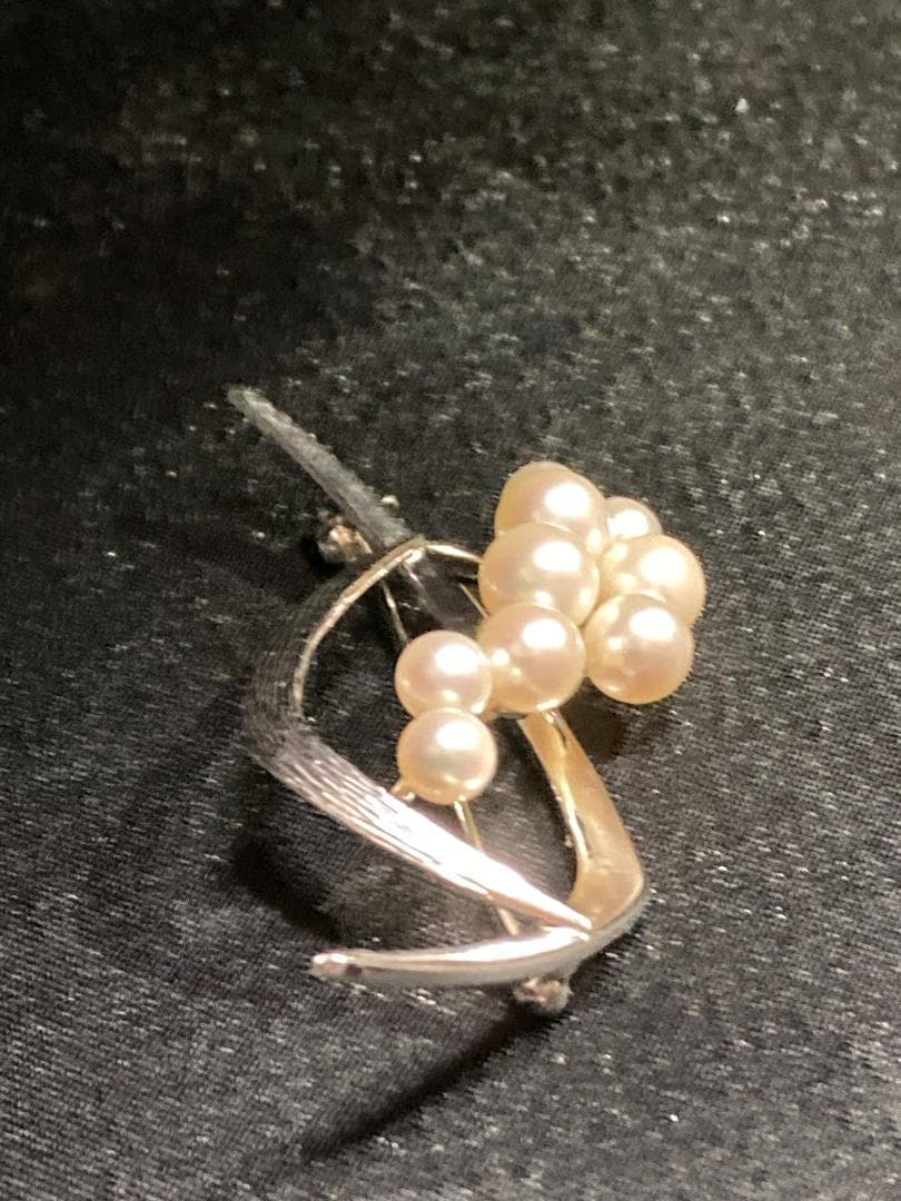 MIKIMOTO ミキモト ブローチ パール 9粒 9珠 925 皇室御用達