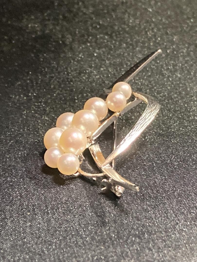 MIKIMOTO ミキモト ブローチ パール 9粒 9珠 925 皇室御用達