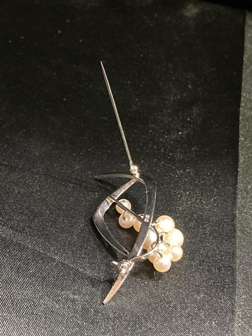 MIKIMOTO ミキモト ブローチ パール 9粒 9珠 925 皇室御用達