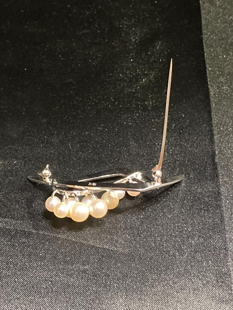 MIKIMOTO ミキモト ブローチ パール 9粒 9珠 925 皇室御用達