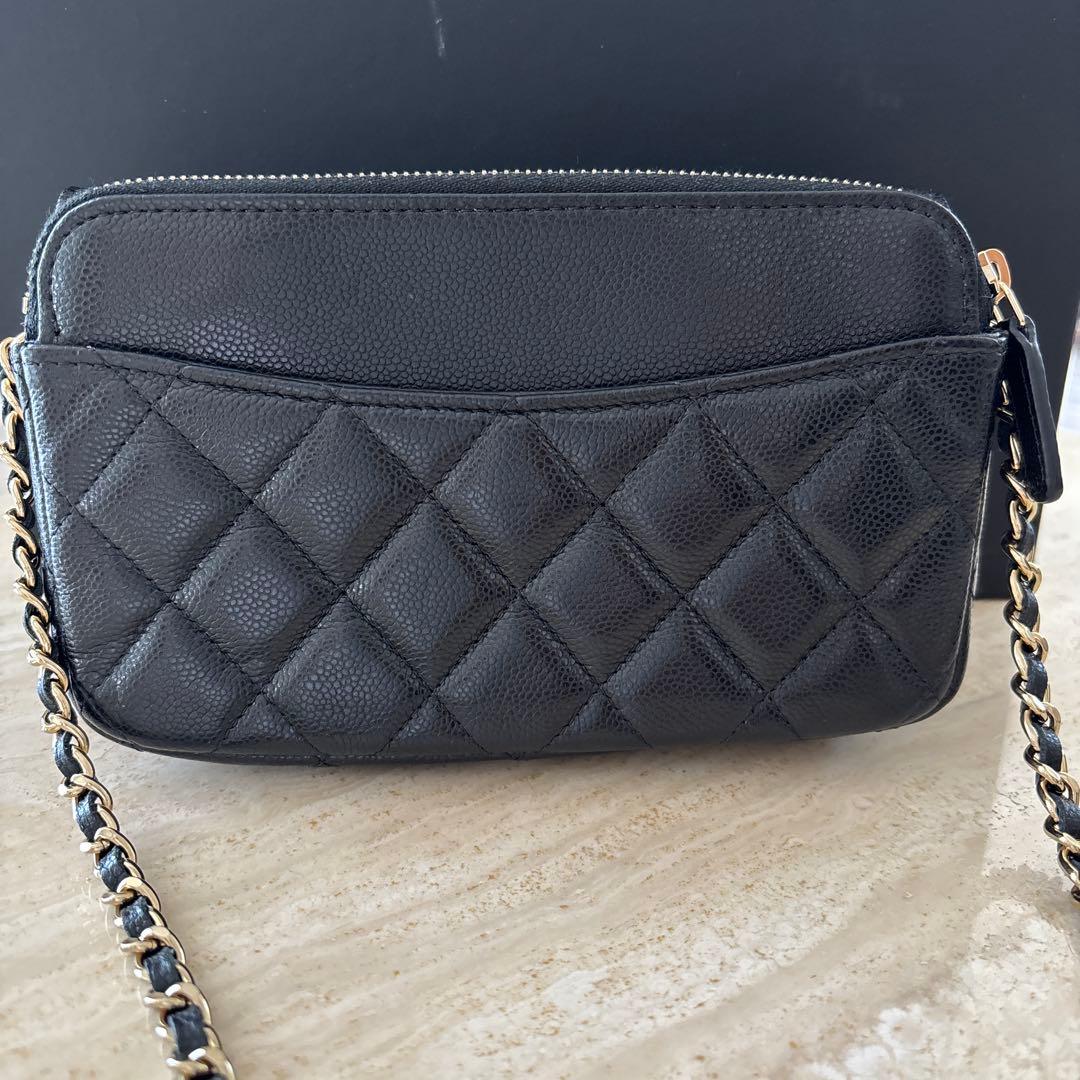 CHANEL ウォレット phoneholder レア！ ブラック 新品同様