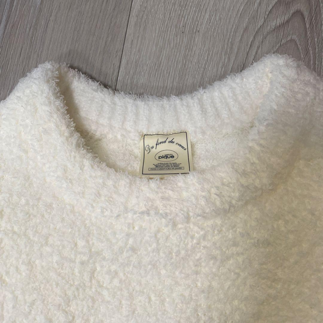 タグ付き新品、ジェラピケ、パウダーロゴジャガードプルオーバー&ロングパンツセット