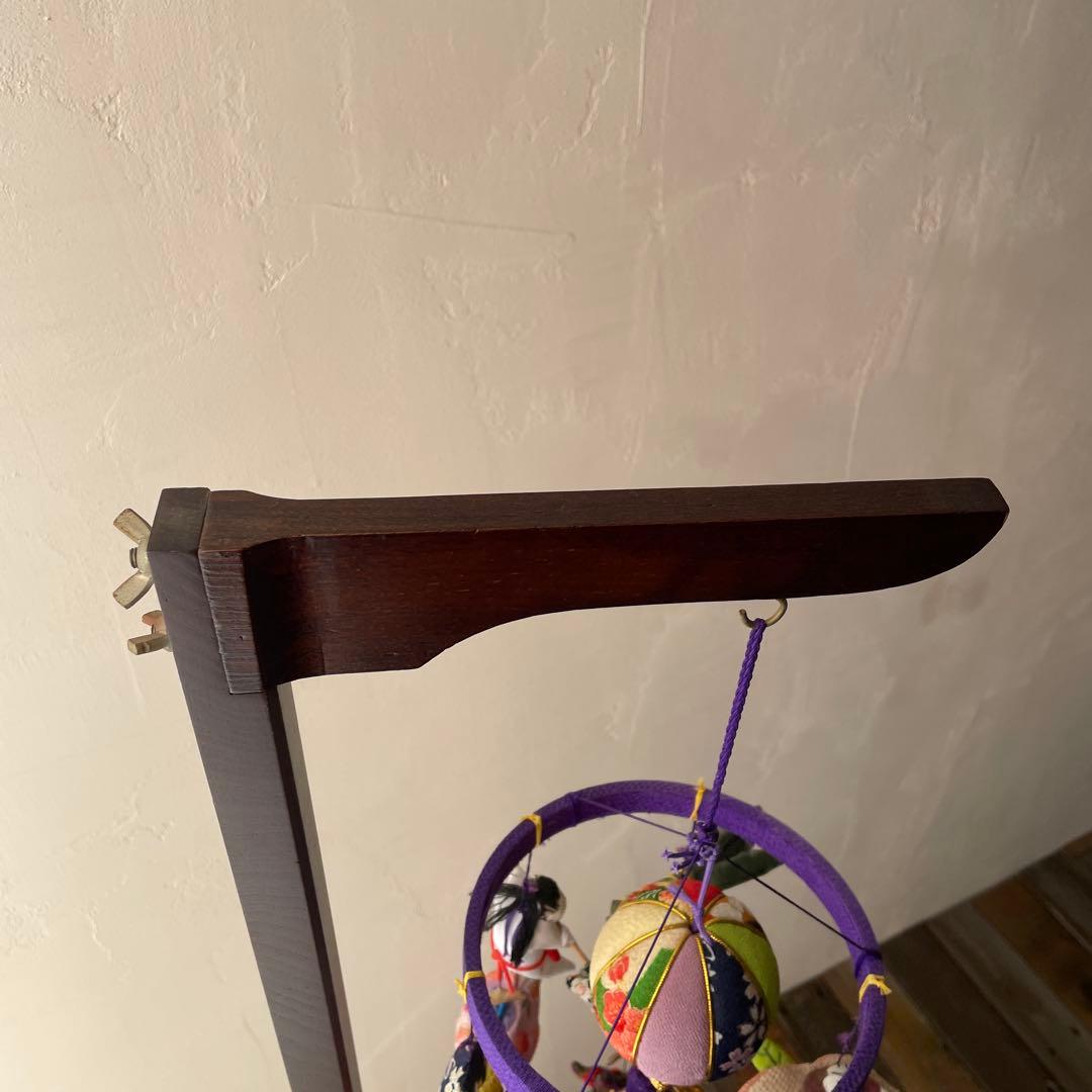 木製　吊り下げスタンド付き　ちりめん細工　吊るし雛　端午の節句　子どもの日