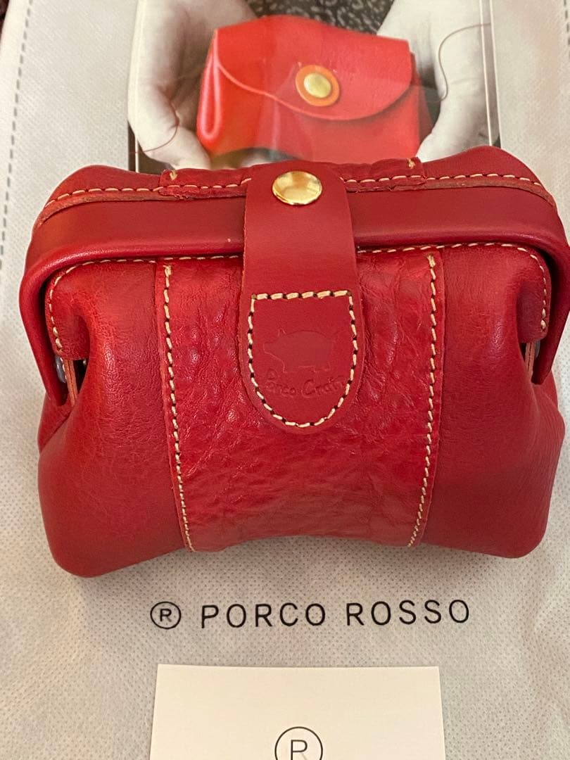 新品未使用　クラフトシリーズ　がま口ポーチ　PORCO ROSSO